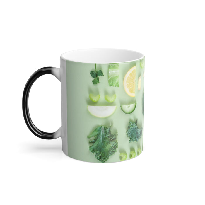 Colour Morphing Mug, 11oz - Nourishing Nature: Artful Vegan Arrangement
