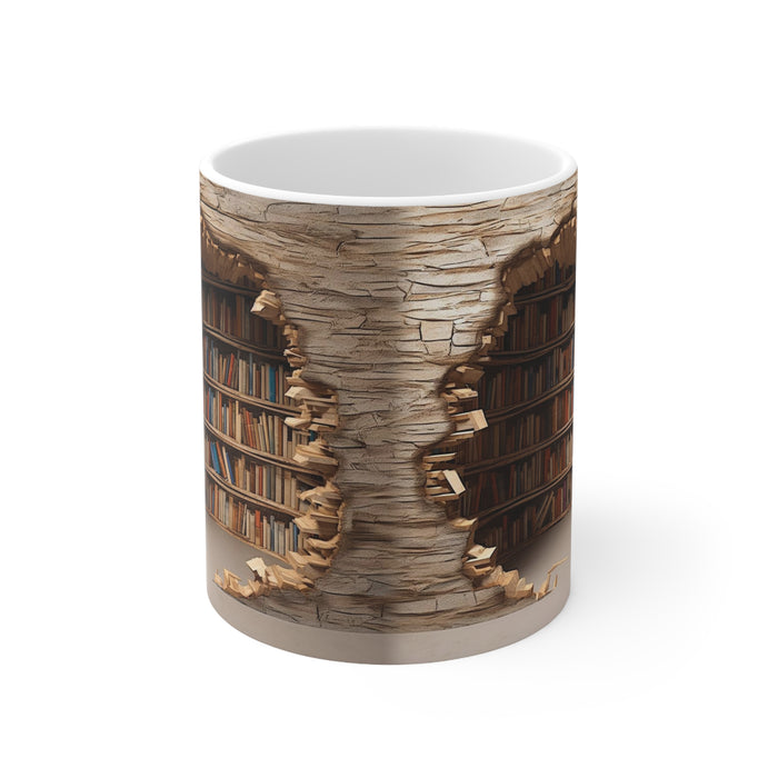 Ceramic Mug 11oz - 3D Books Sublimation Mug