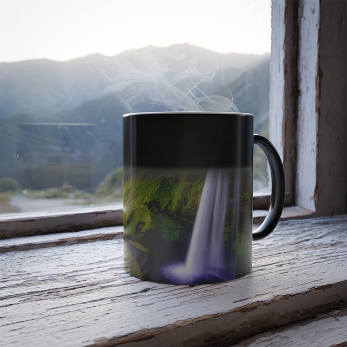 Colour Morphing Mug, 11oz - Sunset Cascades: Tranquil Waters