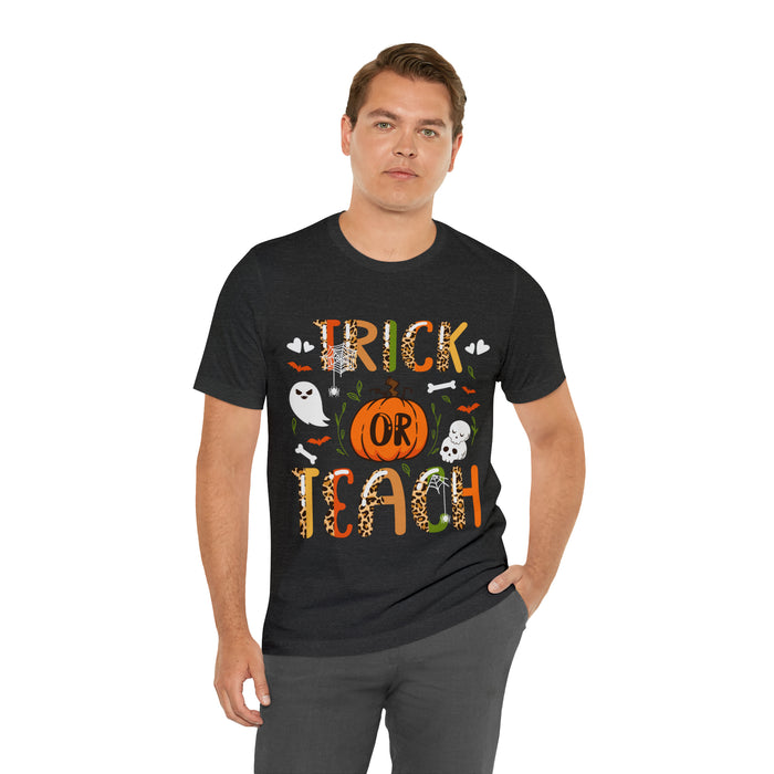 Unisex Jersey Short Sleeve Tee - "Trick or Teach"