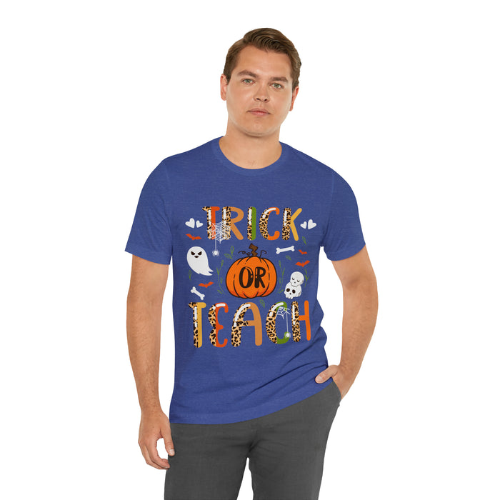 Unisex Jersey Short Sleeve Tee - "Trick or Teach"