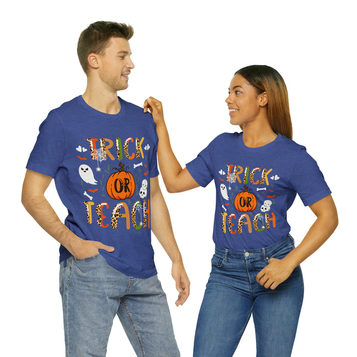 Unisex Jersey Short Sleeve Tee - "Trick or Teach"