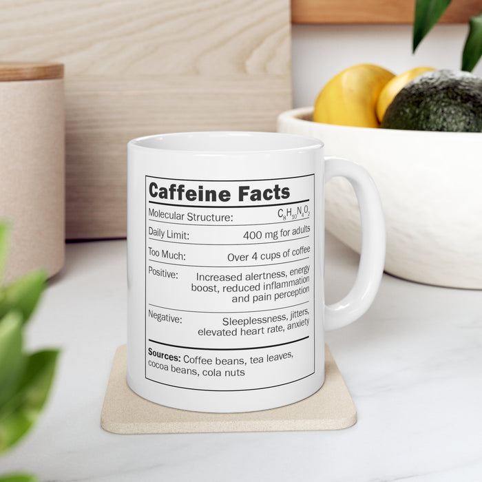 Ceramic Mug 11oz - "CAFEINE: It Maintains My Sunny Personality"