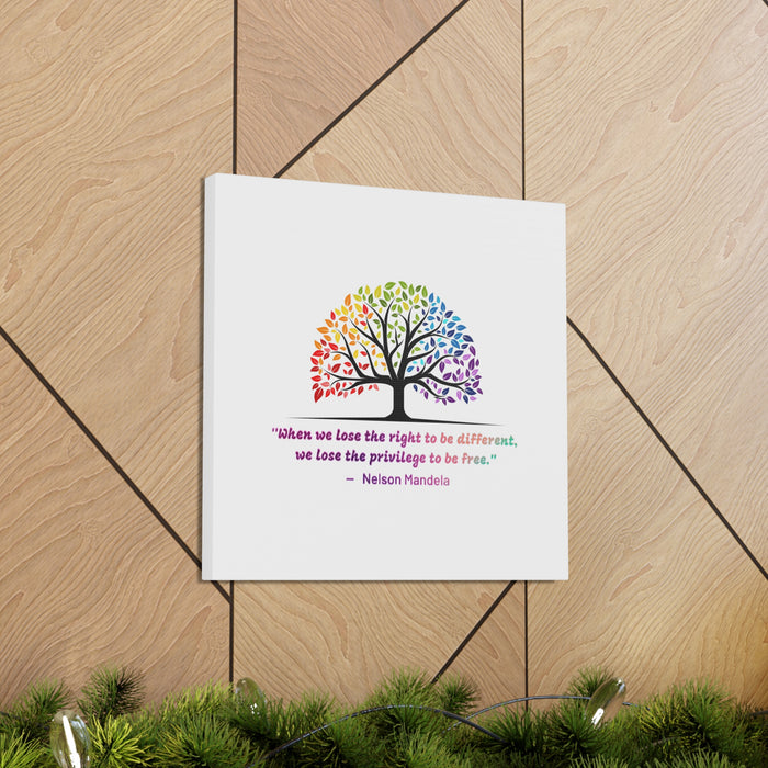 Canvas Gallery Wraps - "When we lose the right to be different, we lose the privilege to be free."