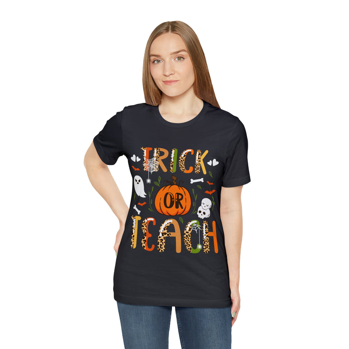 Unisex Jersey Short Sleeve Tee - "Trick or Teach"