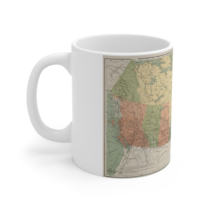 Ceramic Mug 11oz - Canadian Frontier: The Map of Dominion of Canada