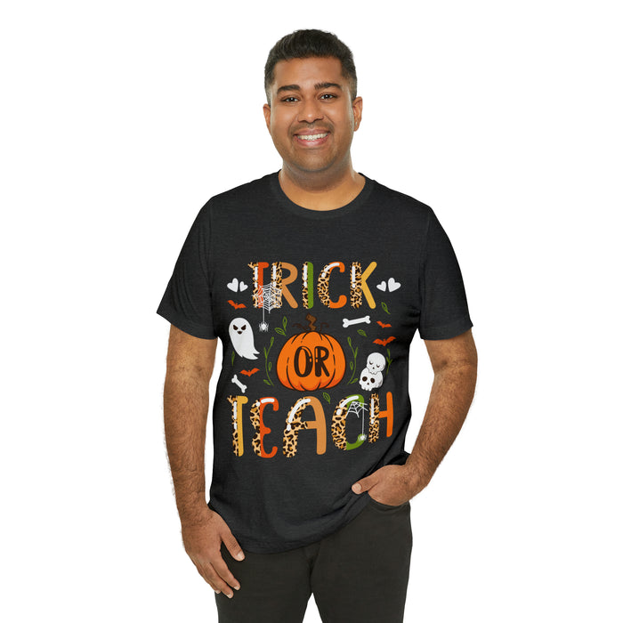 Unisex Jersey Short Sleeve Tee - "Trick or Teach"