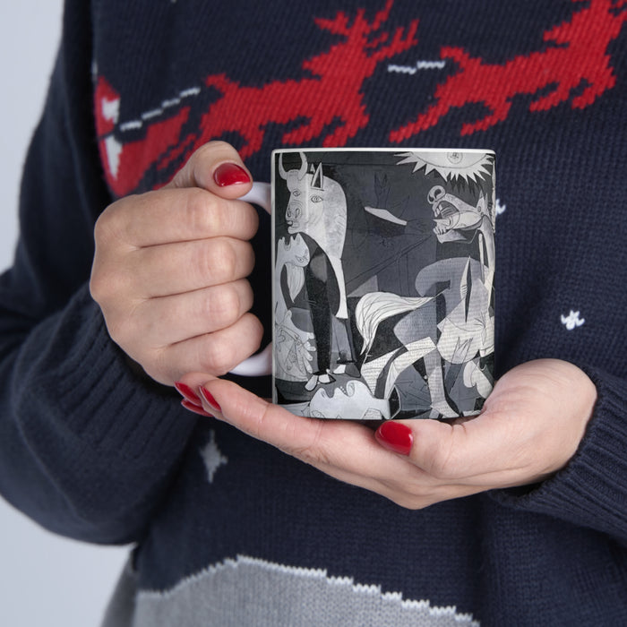 Ceramic Mug 11oz - Picasso's Powerful Reflection: Guernica