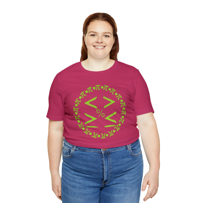 Unisex Jersey Short Sleeve Tee - Pi and Symbols: Mathematical Elegance