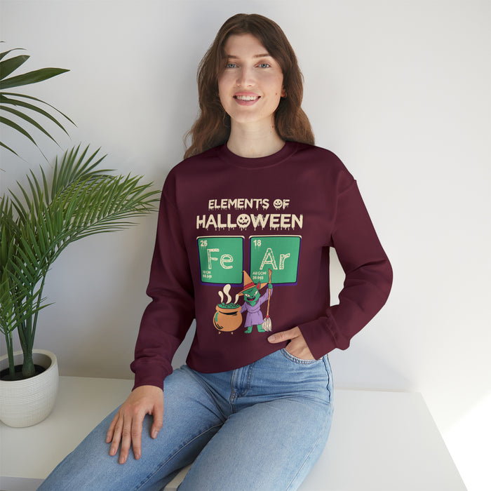 Unisex Heavy Blend™ Crewneck Sweatshirt - Spooky Halloween: Elements of Fear