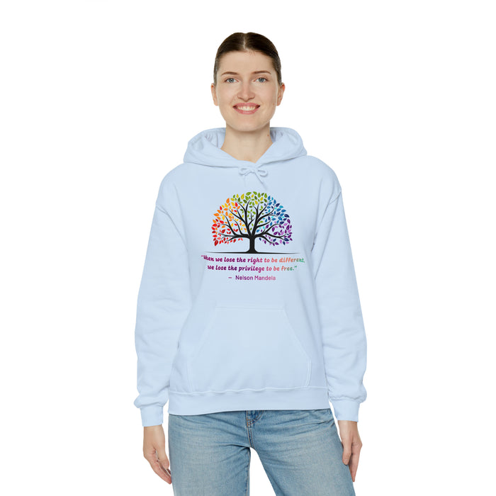 Unisex Heavy Blend™ Hooded Sweatshirt - "When we lose the right to be different, we lose the privilege to be free."