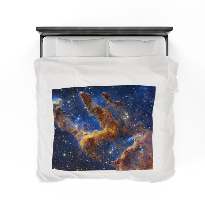 Velveteen Plush Blanket - Stellar Serenity: Pillars of Creation