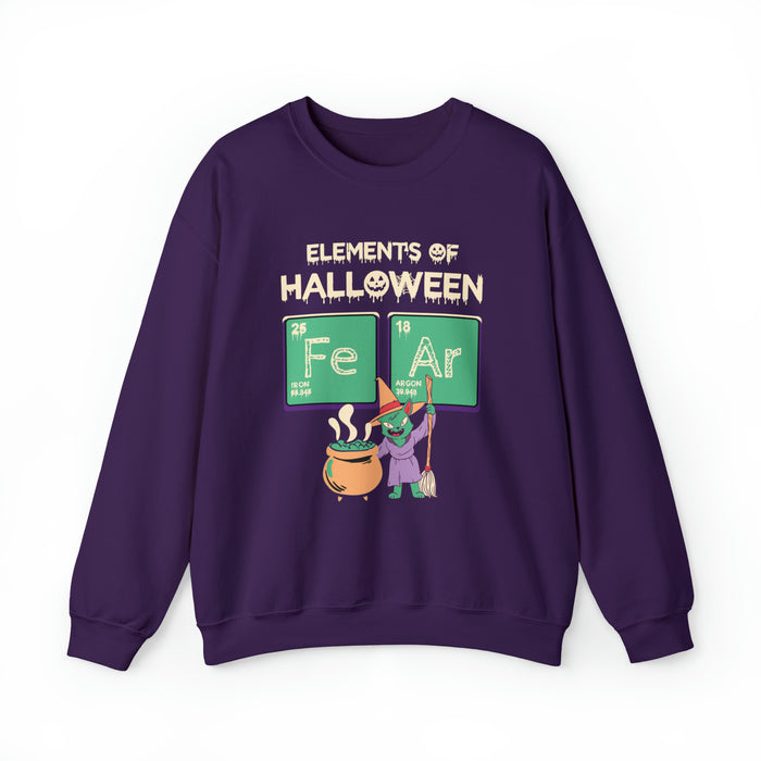 Unisex Heavy Blend™ Crewneck Sweatshirt - Spooky Halloween: Elements of Fear