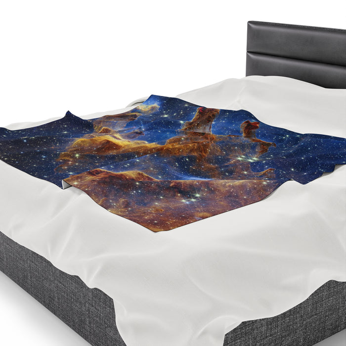 Velveteen Plush Blanket - Stellar Serenity: Pillars of Creation