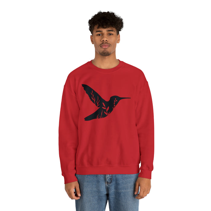 Unisex Heavy Blend™ Crewneck Sweatshirt - Whispers of Nature: Hummingbird Harmony 🌺🕊️