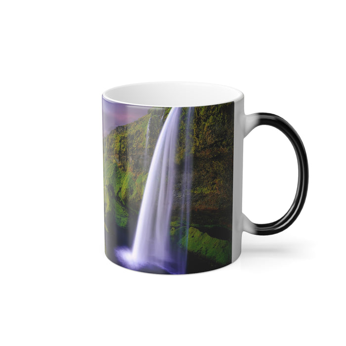 Colour Morphing Mug, 11oz - Sunset Cascades: Tranquil Waters