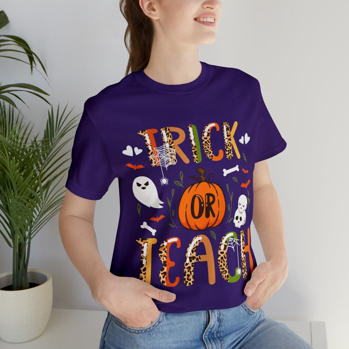 Unisex Jersey Short Sleeve Tee - "Trick or Teach"