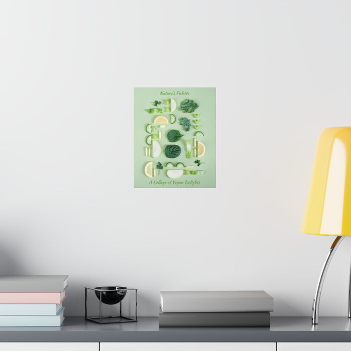 Premium Matte Vertical Posters - Nature's Palette: A Collage of Vegan Delights