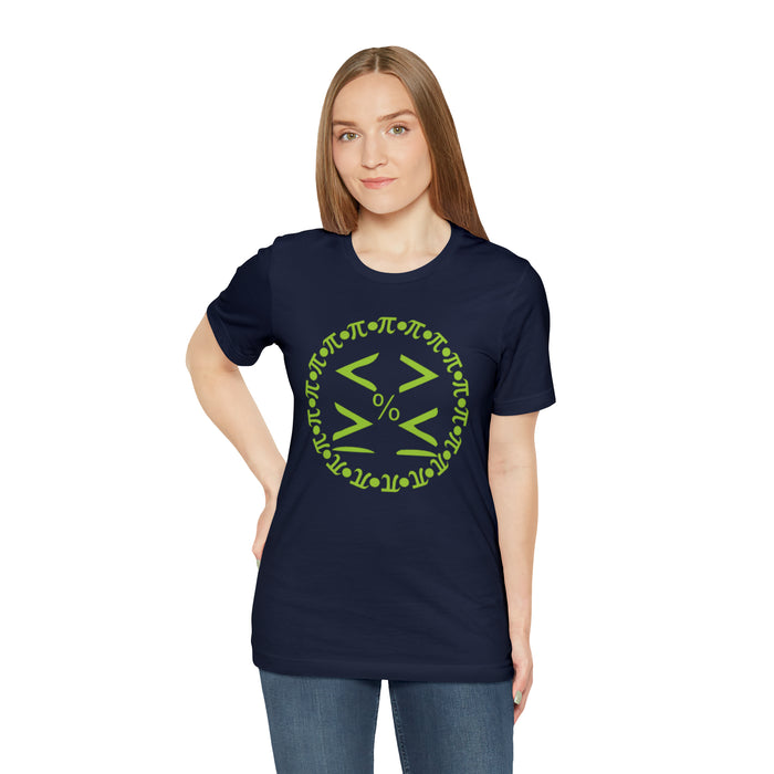 Unisex Jersey Short Sleeve Tee - Pi and Symbols: Mathematical Elegance