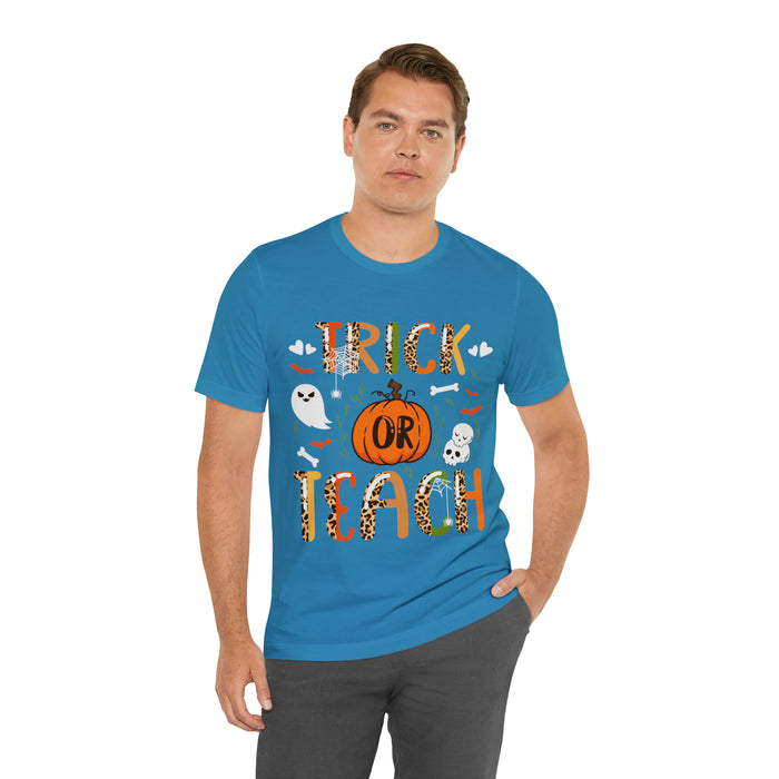 Unisex Jersey Short Sleeve Tee - "Trick or Teach"