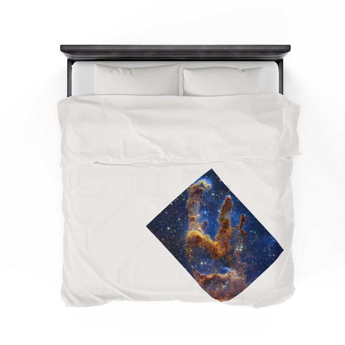 Velveteen Plush Blanket - Stellar Serenity: Pillars of Creation