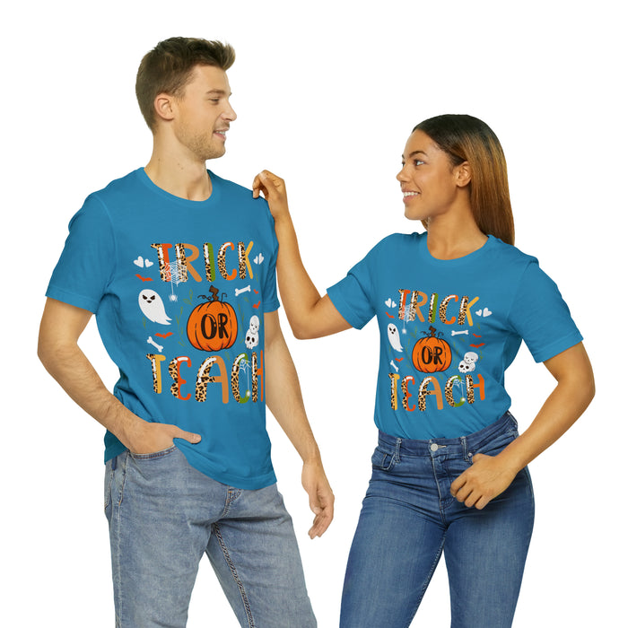 Unisex Jersey Short Sleeve Tee - "Trick or Teach"