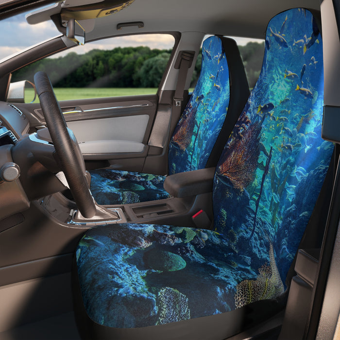 Car Seat Covers - Enchanting Undersea Bliss: Colourful Fish and Blue Hues