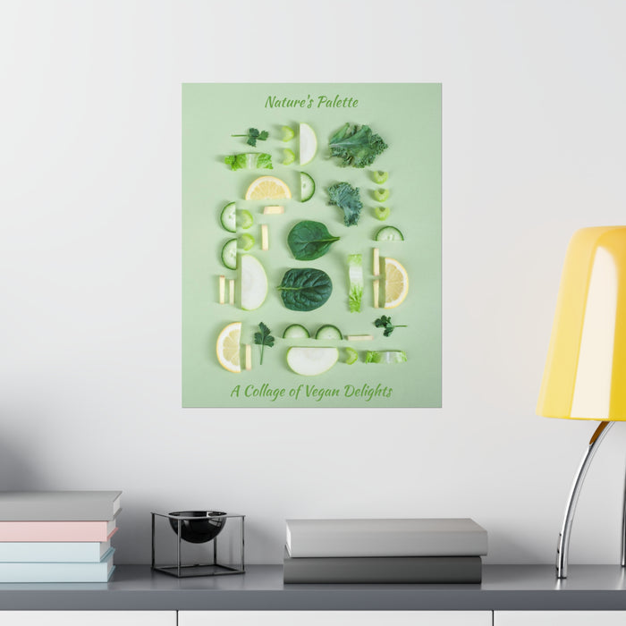 Premium Matte Vertical Posters - Nature's Palette: A Collage of Vegan Delights