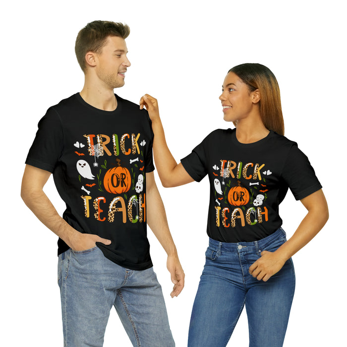 Unisex Jersey Short Sleeve Tee - "Trick or Teach"