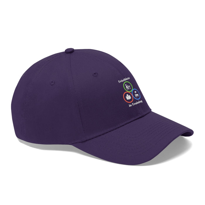 Unisex Twill Hat - Triathlete in Training: Read - Eat - Sleep