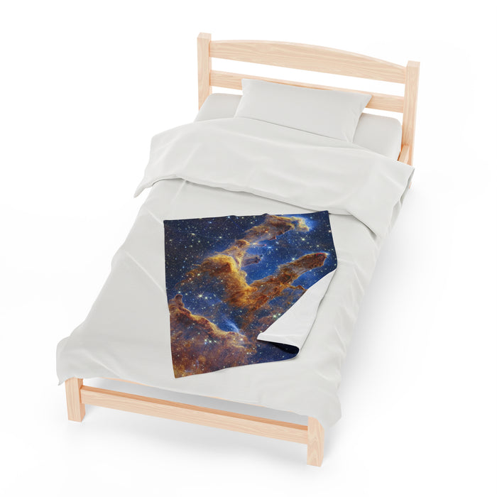 Velveteen Plush Blanket - Stellar Serenity: Pillars of Creation