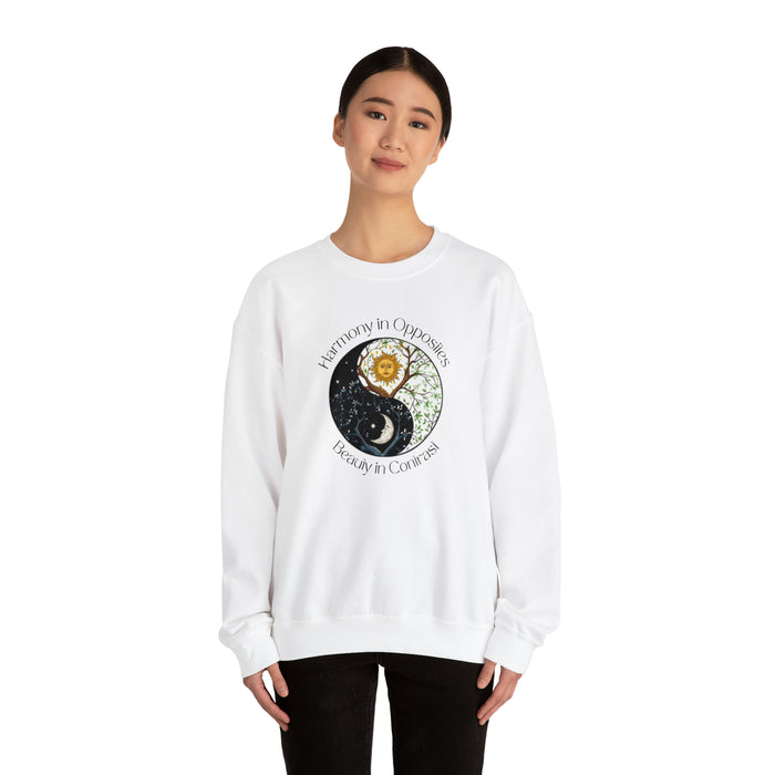 Unisex Heavy Blend™ Crewneck Sweatshirt - "Harmony in Opposites, Beauty in Contrast"