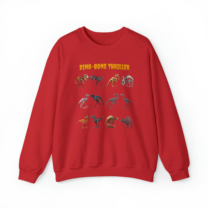 Unisex Heavy Blend™ Crewneck Sweatshirt - Dino-Bone Thriller: Your Halloween Essential