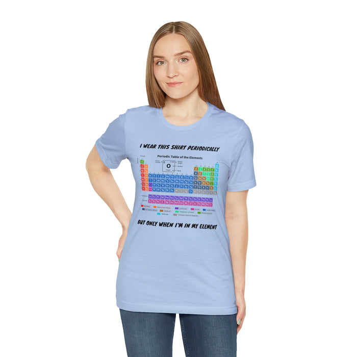 Unisex Jersey Short Sleeve Tee - Elemental Elegance: The Periodic Table of Chemical Elements