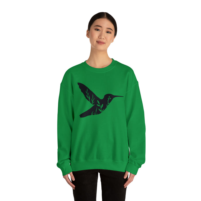 Unisex Heavy Blend™ Crewneck Sweatshirt - Whispers of Nature: Hummingbird Harmony 🌺🕊️