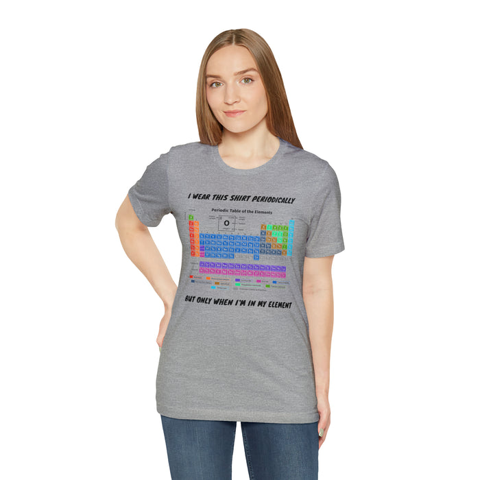 Unisex Jersey Short Sleeve Tee - Elemental Elegance: The Periodic Table of Chemical Elements