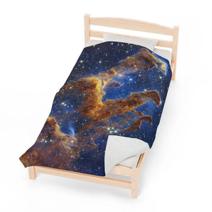 Velveteen Plush Blanket - Stellar Serenity: Pillars of Creation