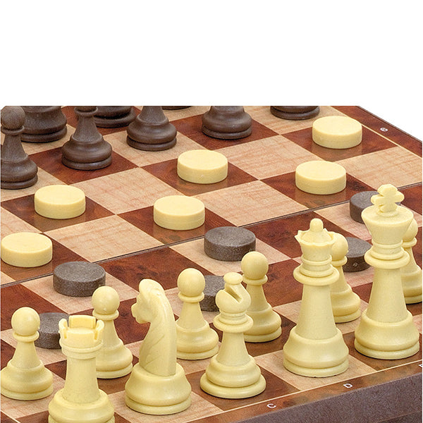 Magnetic Chess & Draught Set Medium
