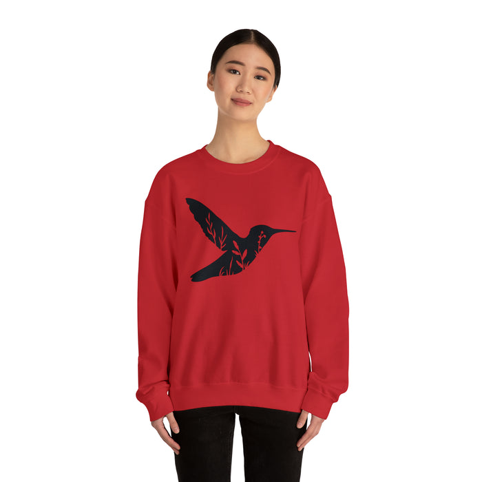 Unisex Heavy Blend™ Crewneck Sweatshirt - Whispers of Nature: Hummingbird Harmony 🌺🕊️