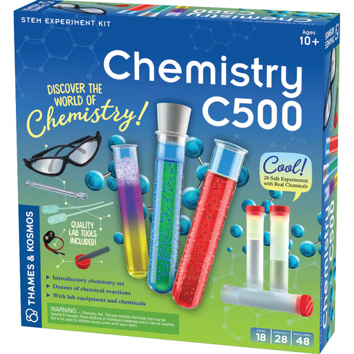 chem c500 chemistry set back of packaging