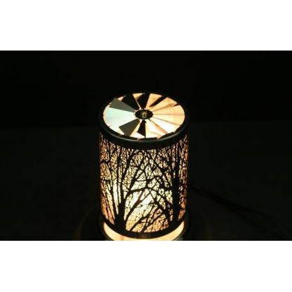 Carousel Touch Sensor Lamp – Silver Forest w/ Scented Oil Holder