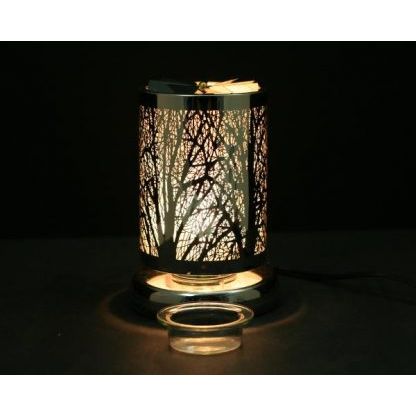 Carousel Touch Sensor Lamp – Silver Forest w/ Scented Oil Holder