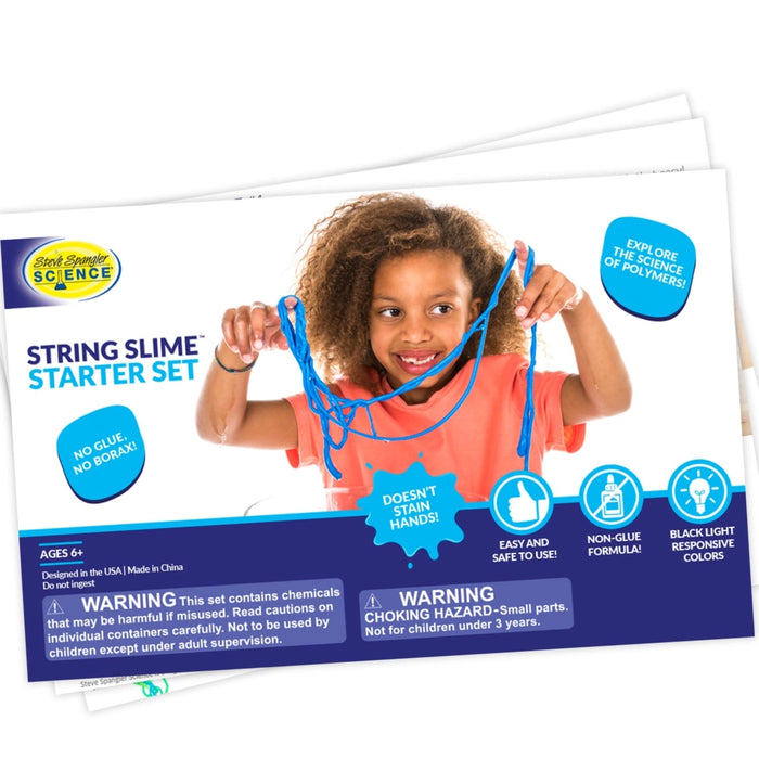 string slime starter set information card 