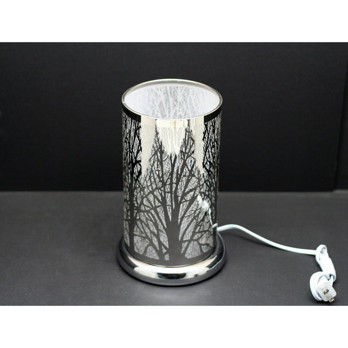 Touch Sensor Lamp – Silver Forest w/ Scented Oil Holder