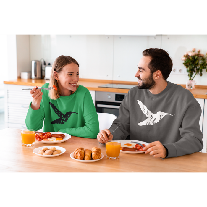 Unisex Heavy Blend™ Crewneck Sweatshirt - Whispers of Nature: Hummingbird Harmony 🌺🕊️