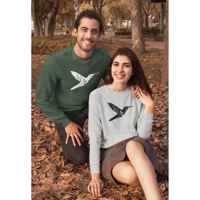 Unisex Heavy Blend™ Crewneck Sweatshirt - Whispers of Nature: Hummingbird Harmony 🌺🕊️