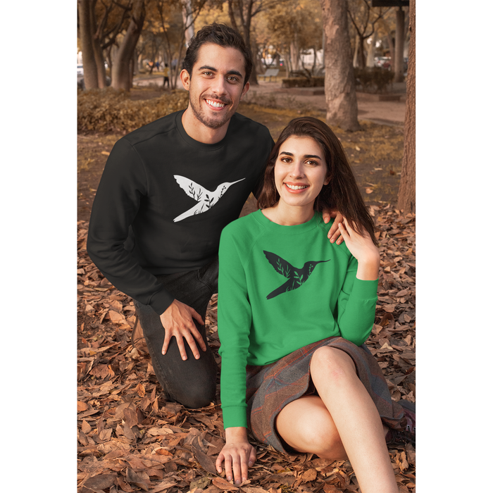 Unisex Heavy Blend™ Crewneck Sweatshirt - Whispers of Nature: Hummingbird Harmony 🌺🕊️