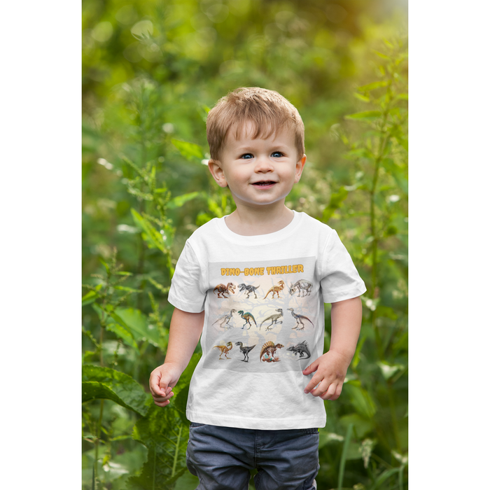 Kid's Heavy Cotton™ Tee - Dino-Bone Thriller Halloween Delight