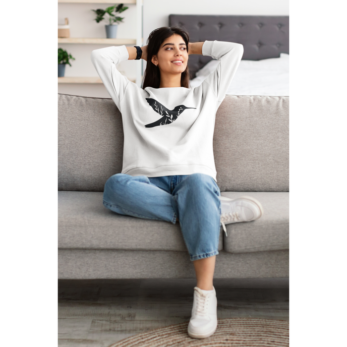 Unisex Heavy Blend™ Crewneck Sweatshirt - Whispers of Nature: Hummingbird Harmony 🌺🕊️