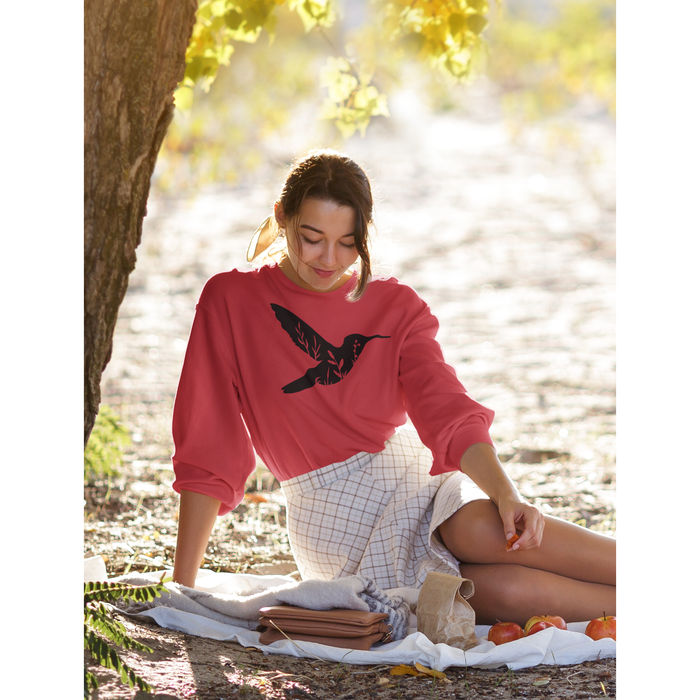 Unisex Heavy Blend™ Crewneck Sweatshirt - Whispers of Nature: Hummingbird Harmony 🌺🕊️